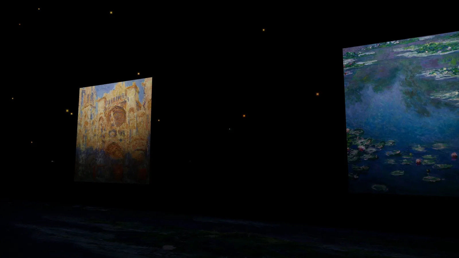 Monet's Rouen Cathedral and Water Lilies in the gallery
